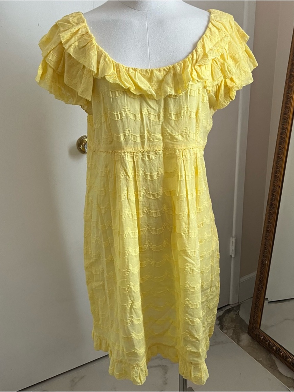 Juicy couture yellow ruffle dress